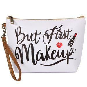 But First Makeup Cosmetic Wristlet Bag